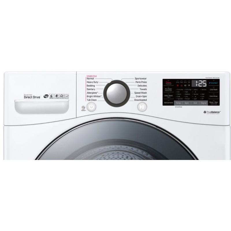 4.5 Cu. Ft. 14-Cycle Front-Loading Washer with Steam - White