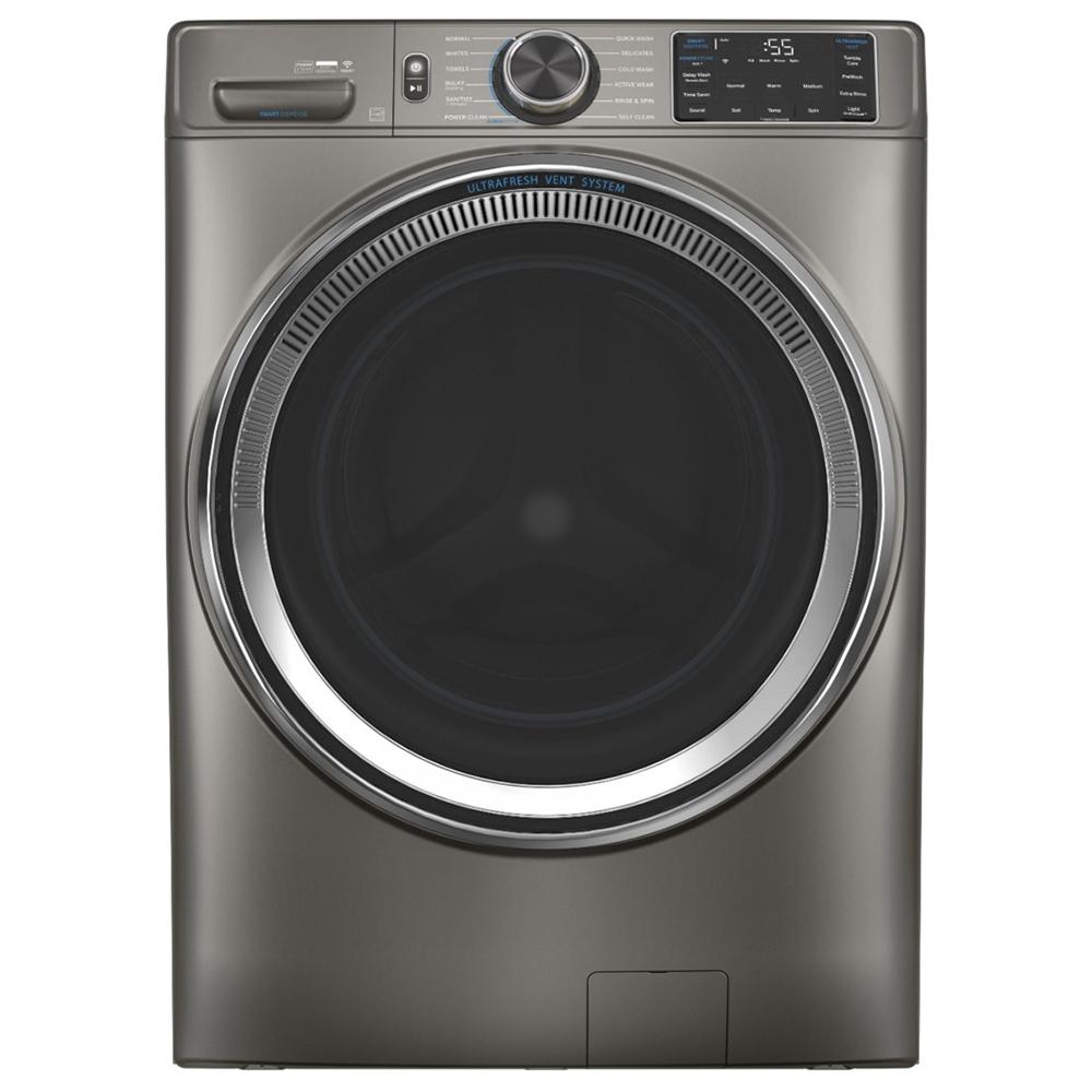 4.8 Cu. Ft. 12-Cycle High-Efficiency Front-Loading Washer with Steam- Satin Nickel