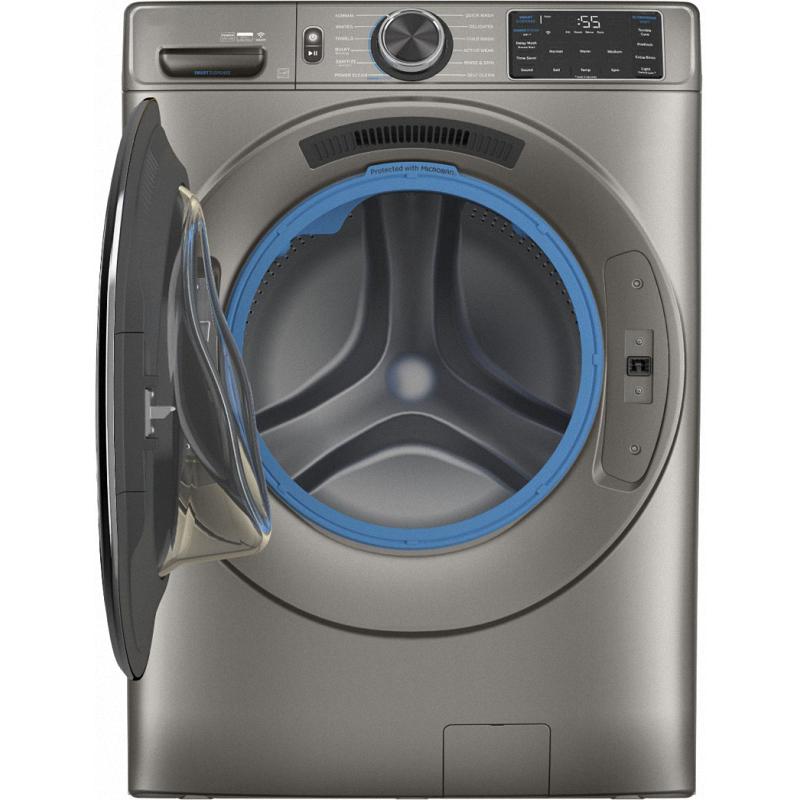 4.8 Cu. Ft. 12-Cycle High-Efficiency Front-Loading Washer with Steam- Satin Nickel