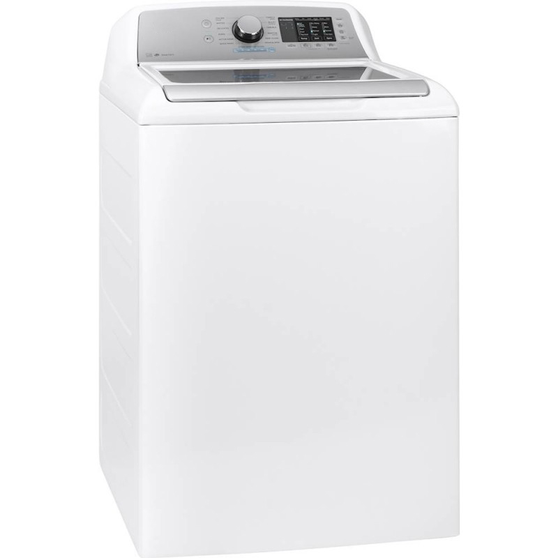 4.6 Cu. Ft. 12-Cycle High-Efficiency Top-Loading Washer - White On White With Silver Backsplash