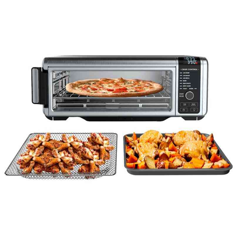 Toaster Oven with Air Fryer - Stainless Steel/Black