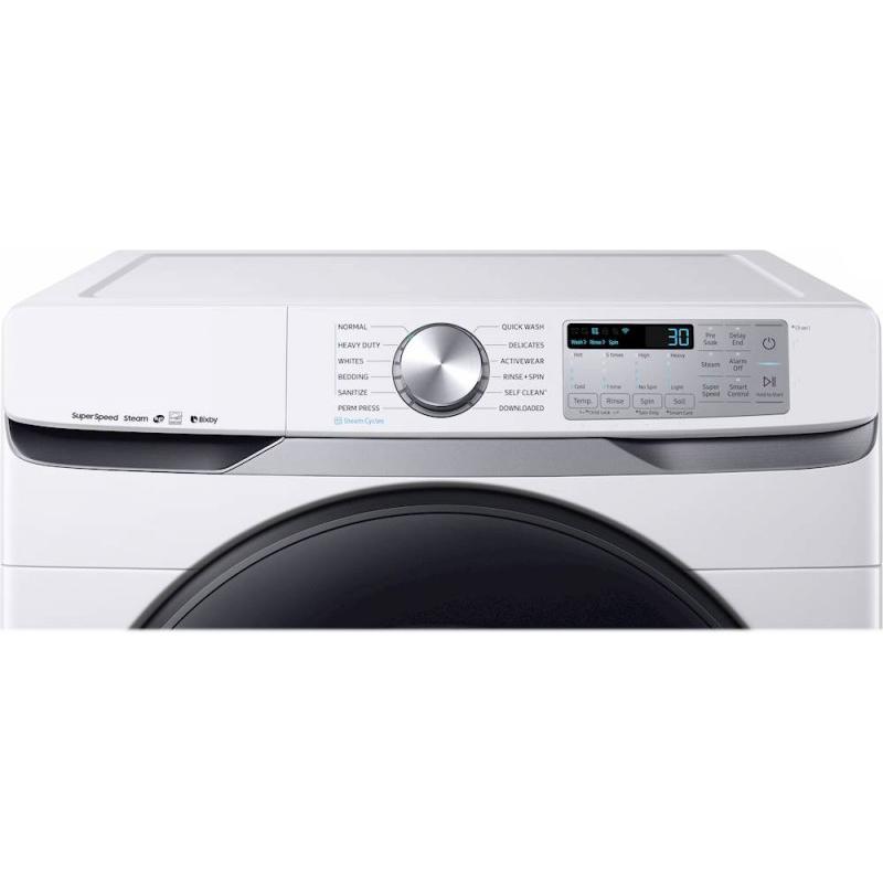 5.0 Cu. Ft. 12-Cycle Front-Loading Smart Wi-Fi Washer with Steam - White