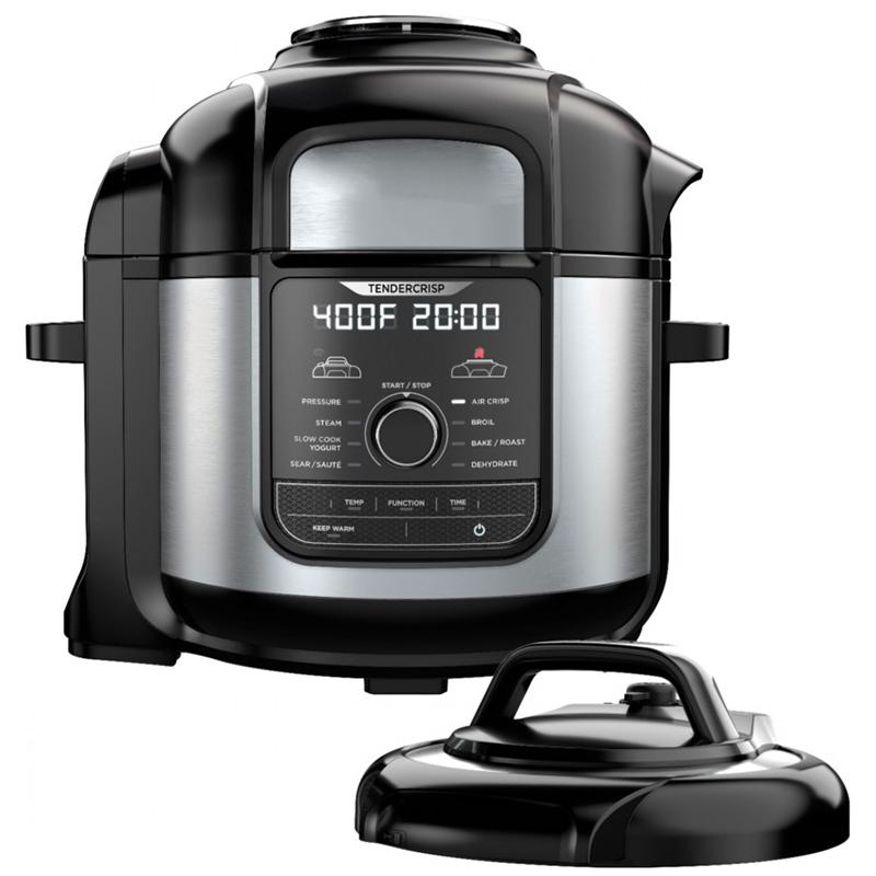 8qt. 9-in-1 Deluxe XL Pressure Cooker & Air Fryer - Stainless Steel/Black