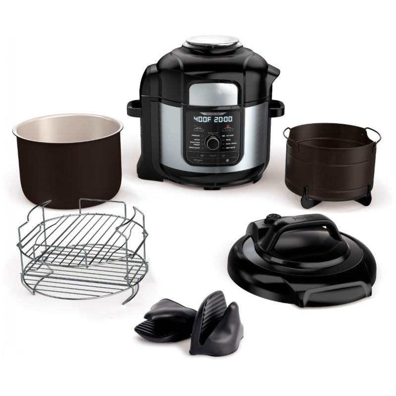 8qt. 9-in-1 Deluxe XL Pressure Cooker & Air Fryer - Stainless Steel/Black