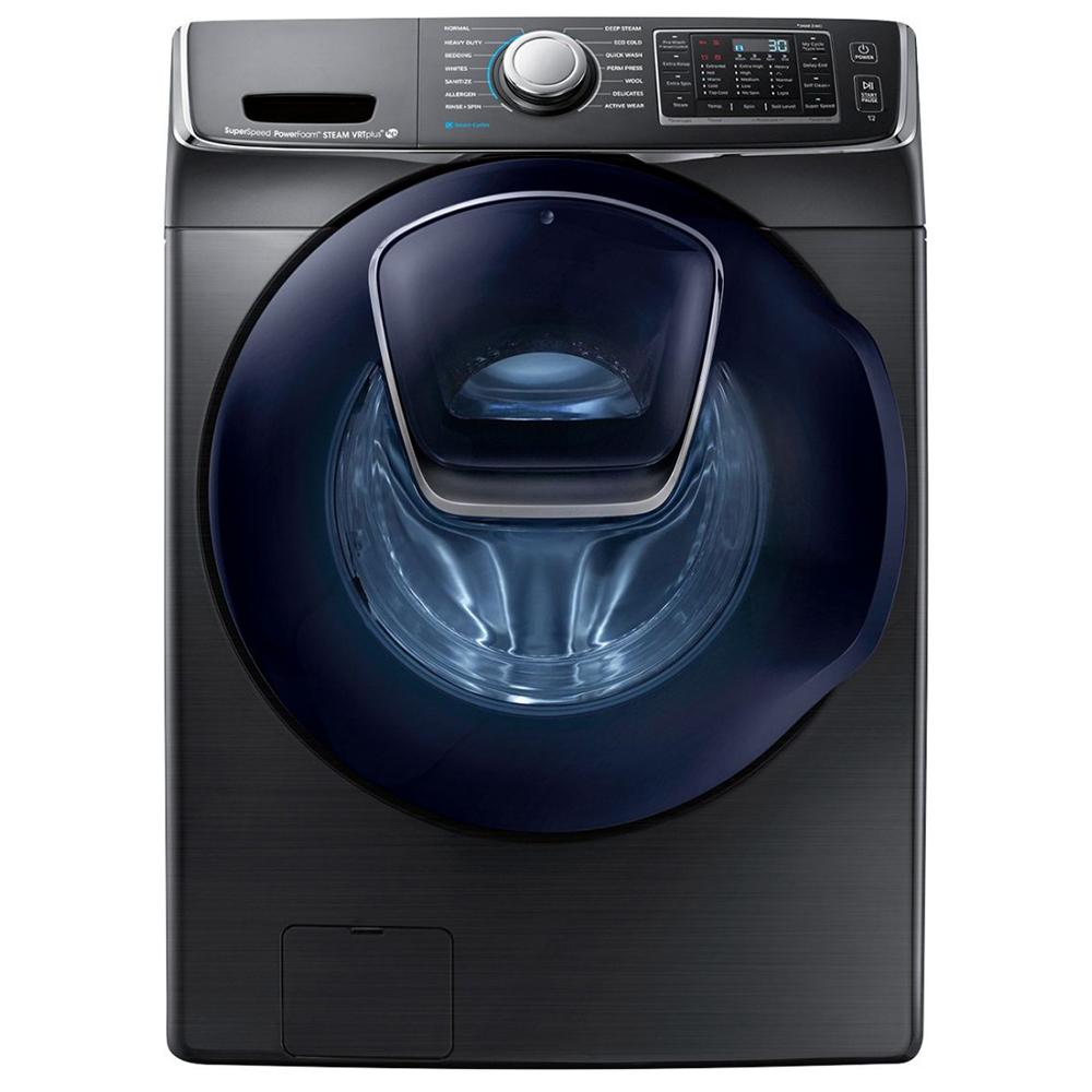 5.0 Cu. Ft. 14-Cycle Addwash High-Efficiency Front-Loading Washer with Steam - Fingerprint Resistant Black Stainless Steel