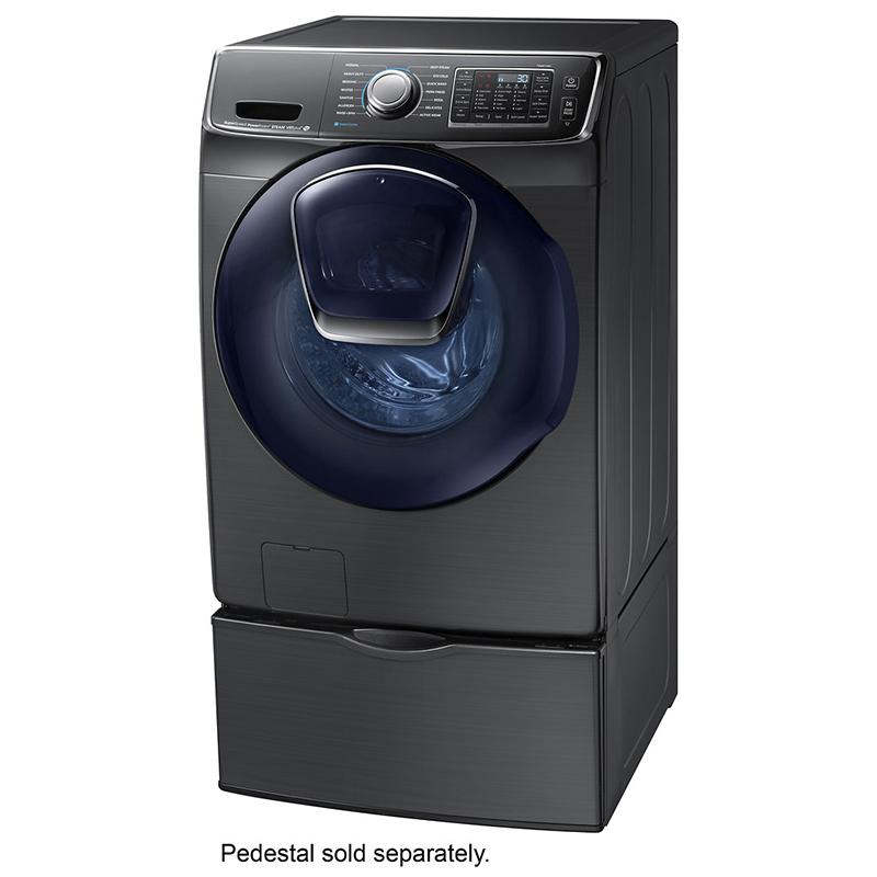 5.0 Cu. Ft. 14-Cycle Addwash High-Efficiency Front-Loading Washer with Steam - Fingerprint Resistant Black Stainless Steel