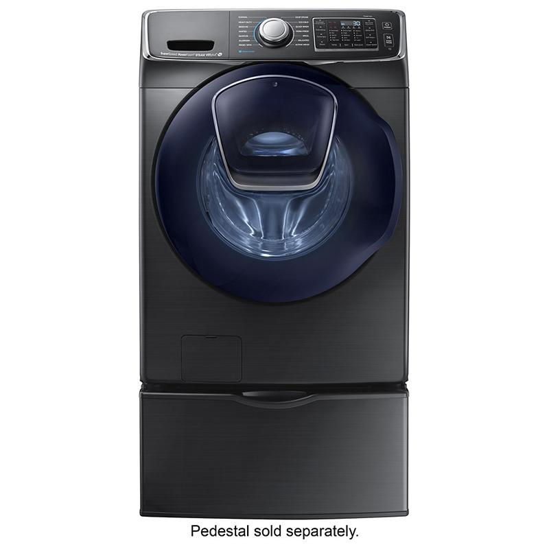 5.0 Cu. Ft. 14-Cycle Addwash High-Efficiency Front-Loading Washer with Steam - Fingerprint Resistant Black Stainless Steel